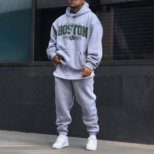 Boston Irish Pride Men's Loose Fit Fleece Hoodies