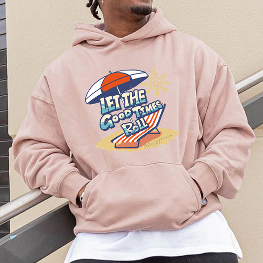 Let The Good Times Roll Beach Vibes Men's Fleeced Hoodie