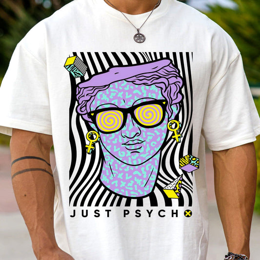 Abstract Personality Men's Graphic White T-shirt Big & Tall