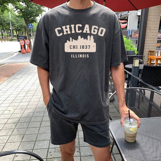 Chicago 1838 Men's Retro T-shirt