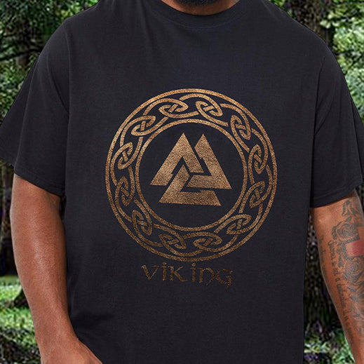 Viking Runes Men's Black T-shirt Big & Tall