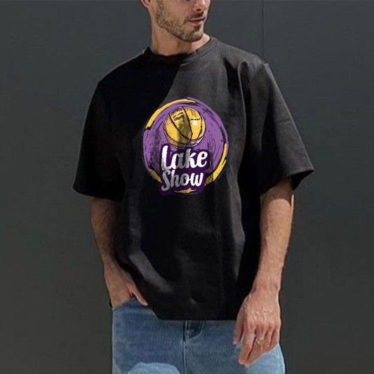 Lake Show Basketball Print Men's T-Shirts