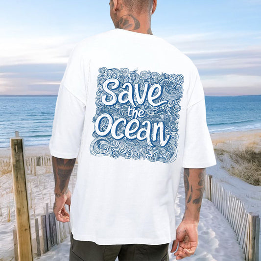 Ocean Defender Men's Wave Pattern T-shirt