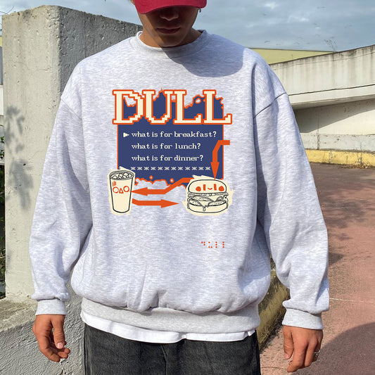 Burger and Drink Men's Printed Sweatshirt