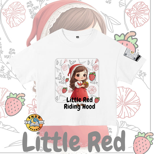Little Red Riding Hood QR Code Bedtime Story T-Shirt for Kids