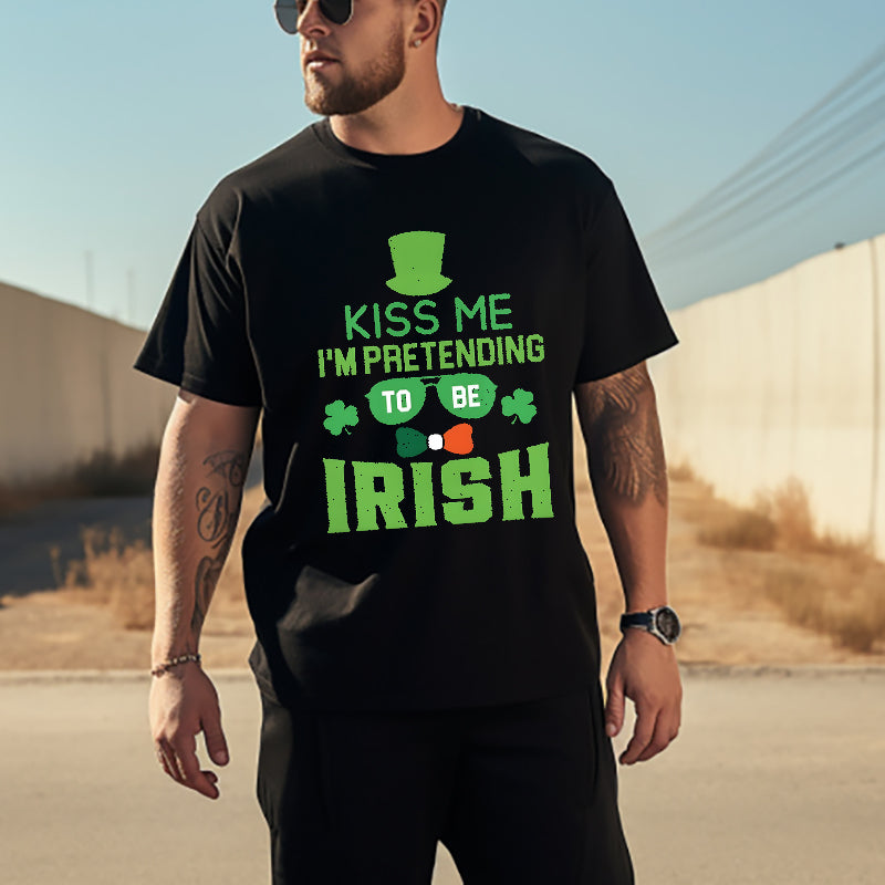 Kissable Shamrock Luck of the Irish Kiss Tee Big & Tall
