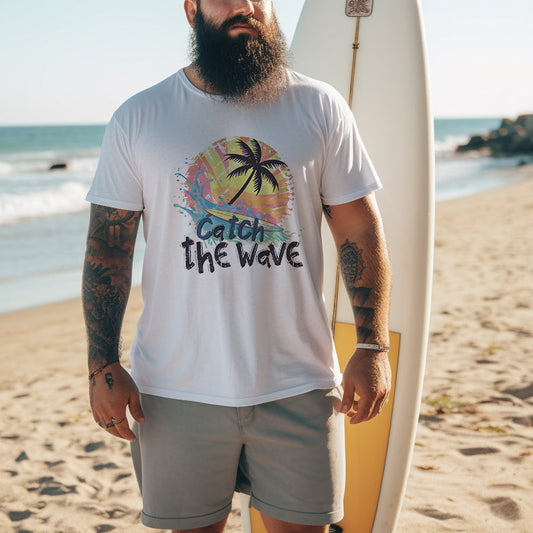 Catch the Wave Ocean Vibes Men's Oversized T-shirt Big & Tall