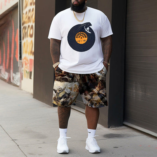 Vinyl Records Soundwave Printed Men's T-shirt Big & Tall