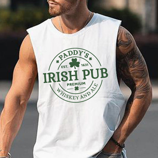 Paddy's Day Men's Streetwear Casual Tank Top-B