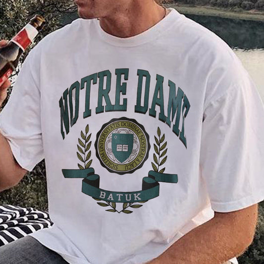 Notre Dame University Crest Men's Cotton Big & Tall T-Shirts