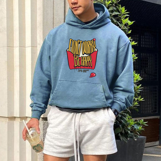 French Fries Motivational Print Men's Hoodie