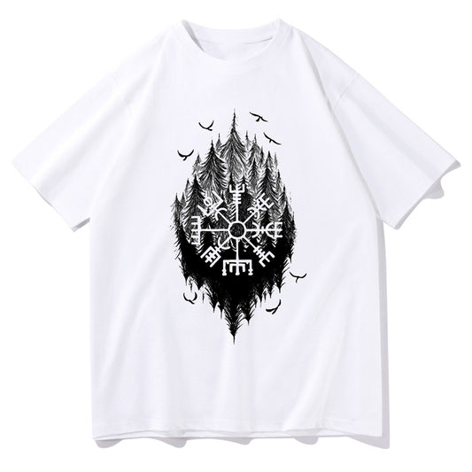 Viking Runes and Eagles Print Men's T-shirt