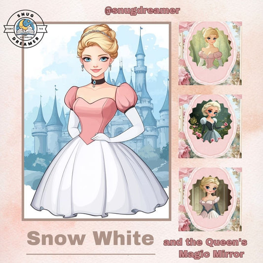 Snow White-Inspired QR Code Storytelling T-Shirt for Girls