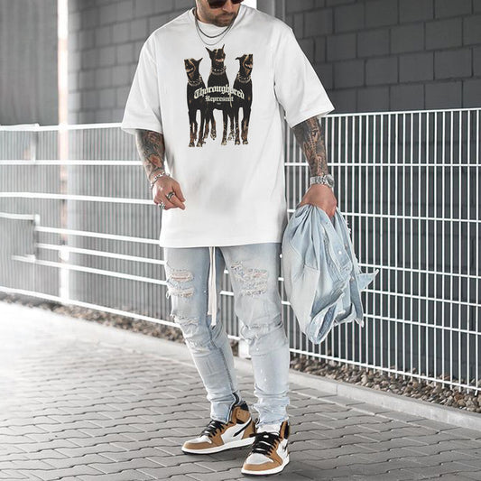 Doberman Print Men's Pets Lovers T-Shirt