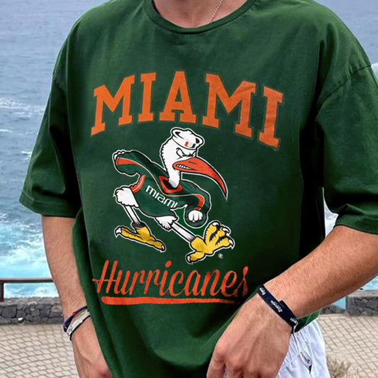 Miami Hurricianes Men's Round Neck T-shirts