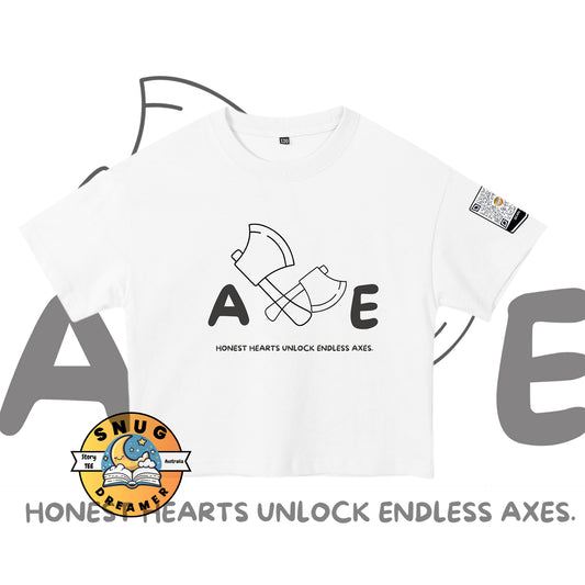Tommy and His Axe QR Code Storytelling Tee - Honest Hero Tee for Boys & Girls