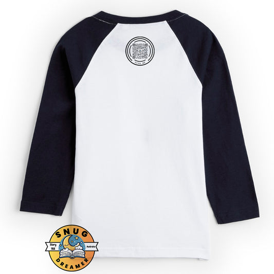 The Great Wall Print Kids QR Code Raglan Story Tee