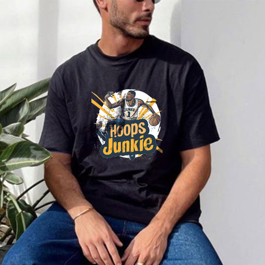 Hoops Junkie Basketball Player Men's T-Shirts Big & Tall