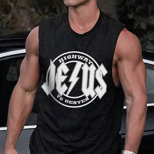 Juses Men's Fashion Streetwear Tank Tops-C