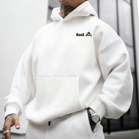 Coffee Print Men's Fleece Hoodie