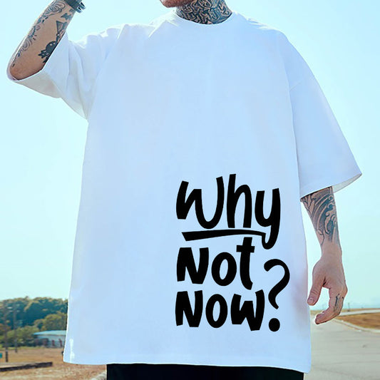 Men's Inspirational Letter Print Cotton T-shirt Big & Tall