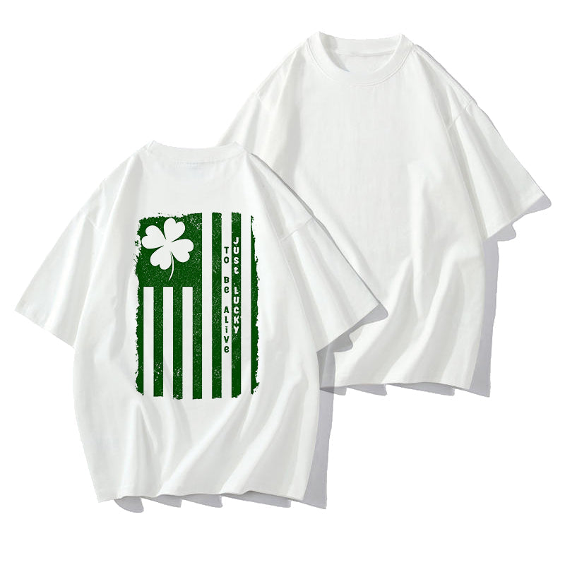 The Irish Luck Clover & Stripes T-shirt Big & Tall