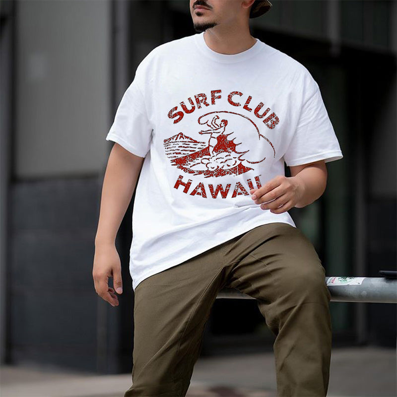 Classic Surf Club Men's Hawaii Printed Tee Big & Tall