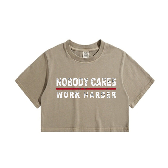 Lady's Inspirational Quotes Crop Tee