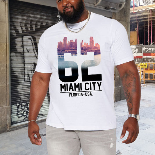 Miami Cityscape Vintage 1962 Men's T-shirt Big & Tall