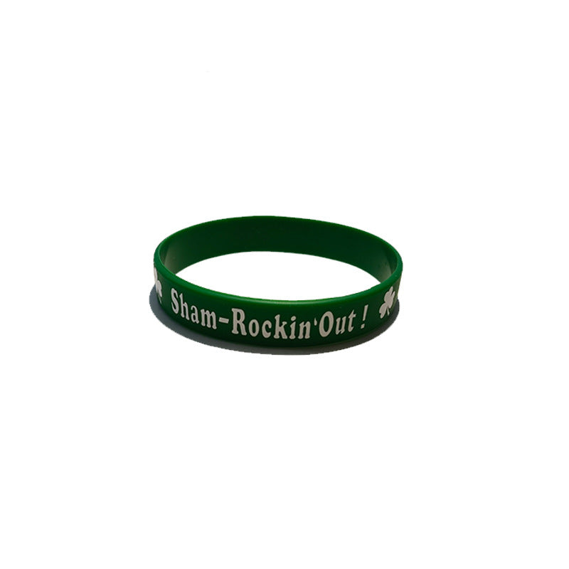 Lucky Clover Silicone Wristband for St Patrick's Day