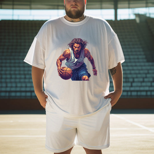 Basketball Warrior Slam Dunk Player Men's T-Shirt Big & Tall