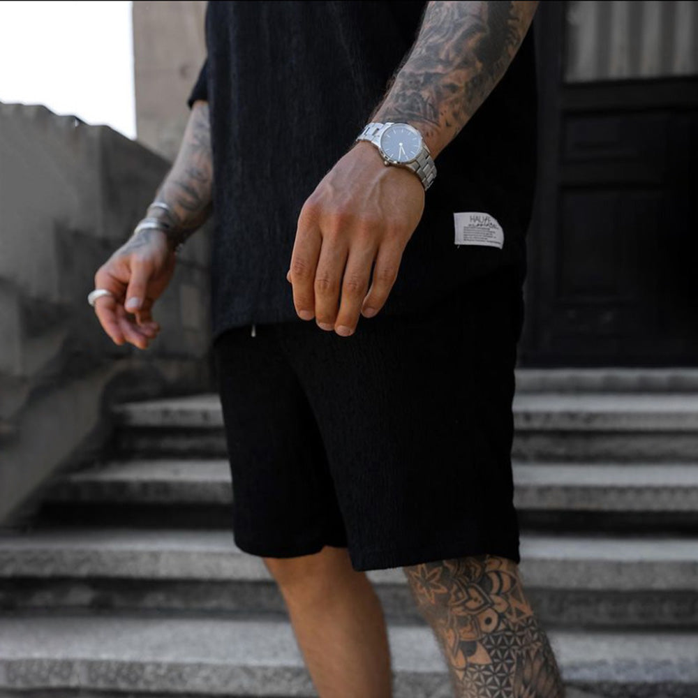 Men's Basic Elastic Waistband Shorts