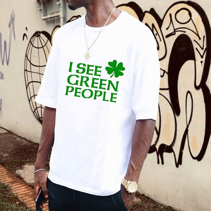 Shamrock Seer Seeing Green Irish Joke Shirt Big & Tall
