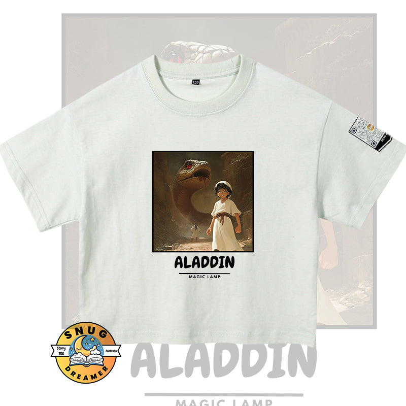 Aladdin Magic Lamp QR Code Story Tee for Kids