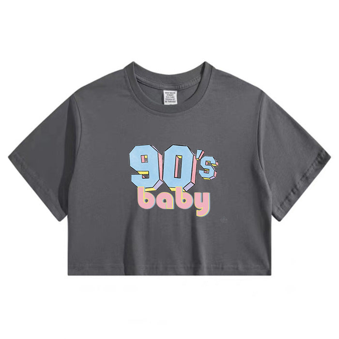 90'S Baby Ladies Cute Crop Tee