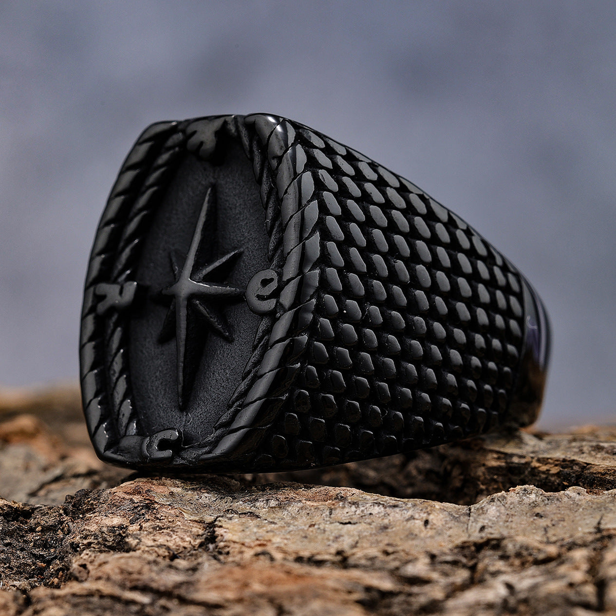 Viking Compass Stainless Steel Ring