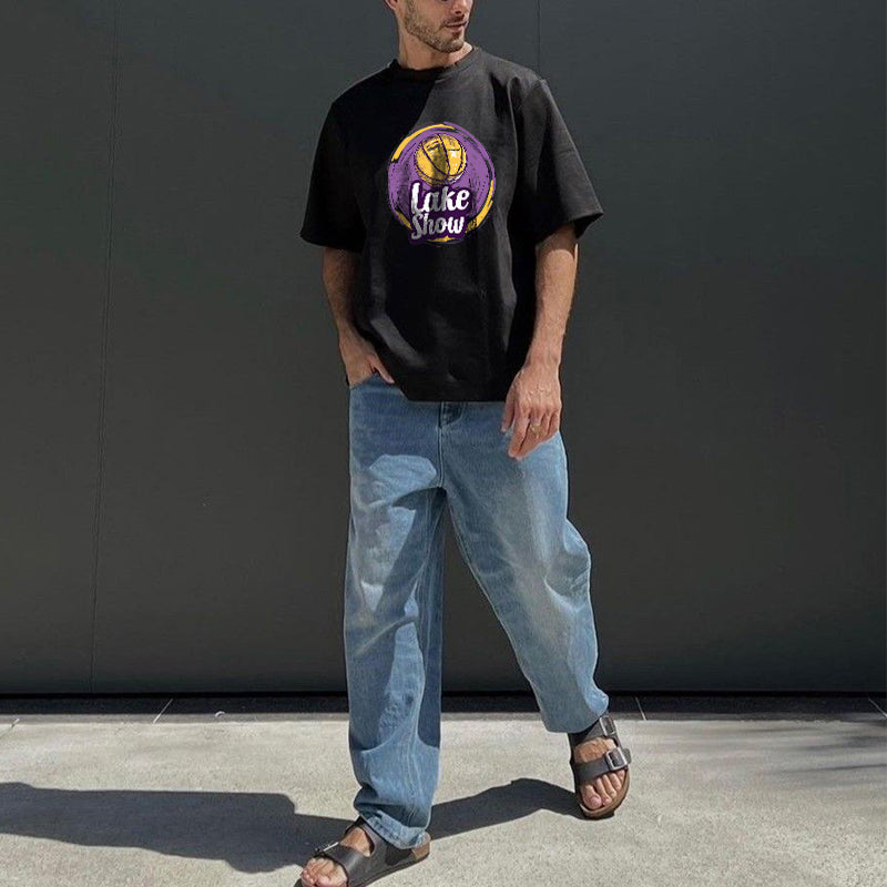 Lake Show Basketball Print Men's T-Shirts