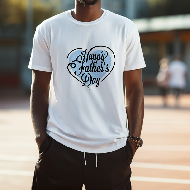 Happy Father's Day Men's Letter Print Big & Tall T-shirt
