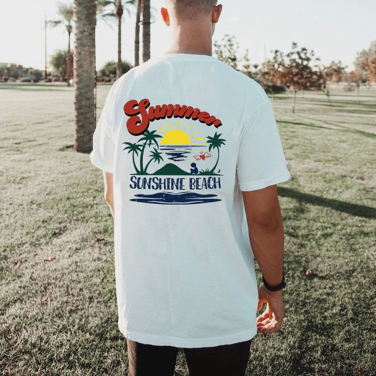 Sunshine Summer Vibes Beach Lovers Men's T-Shirt Big & Tall