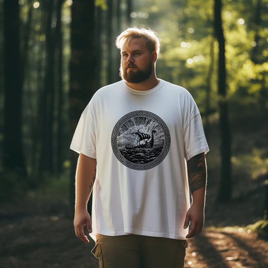 Viking Ship Drakkar Mythic Viking Voyage T-Shirt Big & Tall