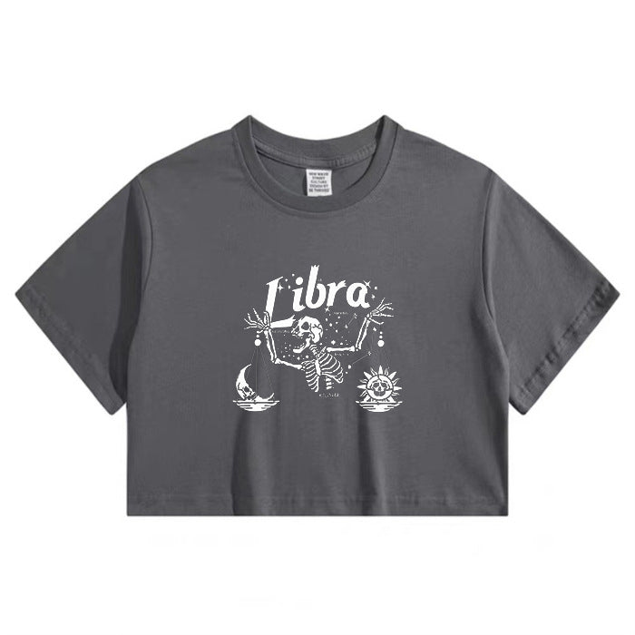 Libra Constellation Stars Lady's Crop Tee