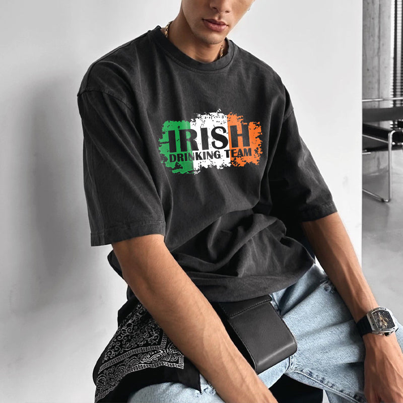 Ireland's Finest Drinkers Irish Drinking Team Flag Tee Big & Tall