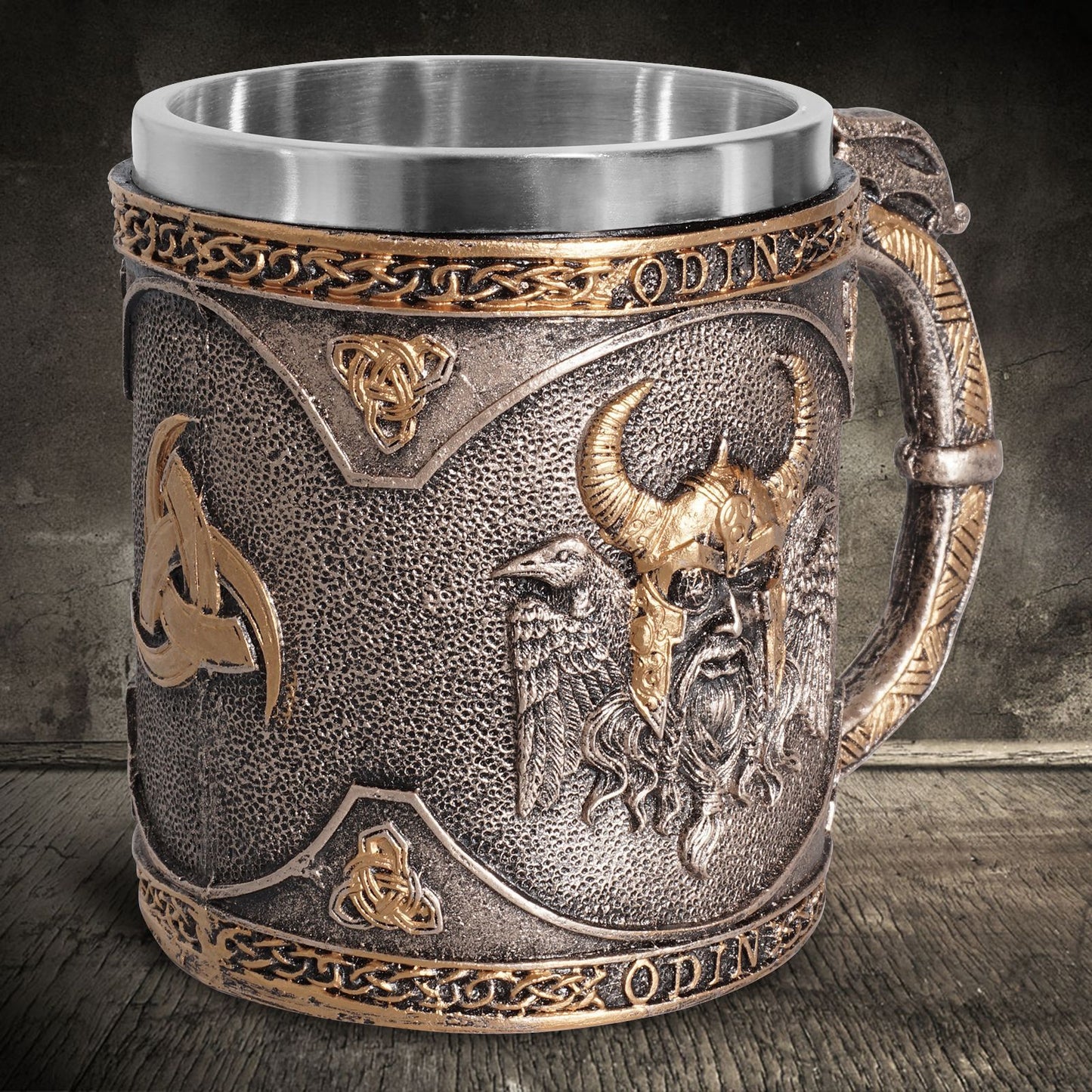 Odin and Raven Design Stainless Steel Mug