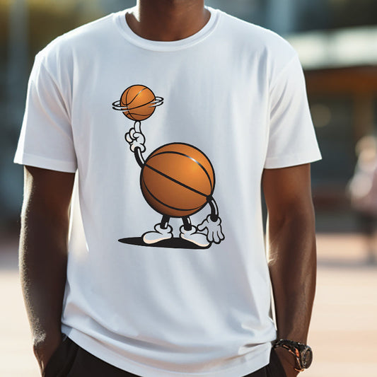 Men's Funny Basketball Character Print Big & Tall T-shirt