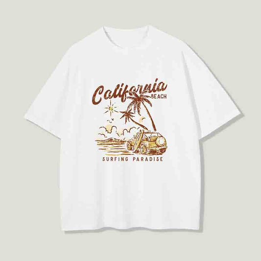 California Surfing Paradise Printed Men's T-Shirt