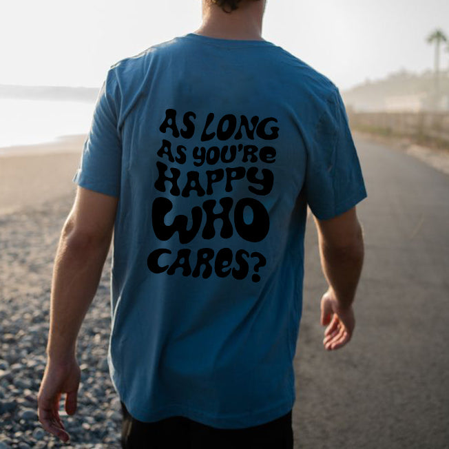 Letter Print Men's Cotton Tee