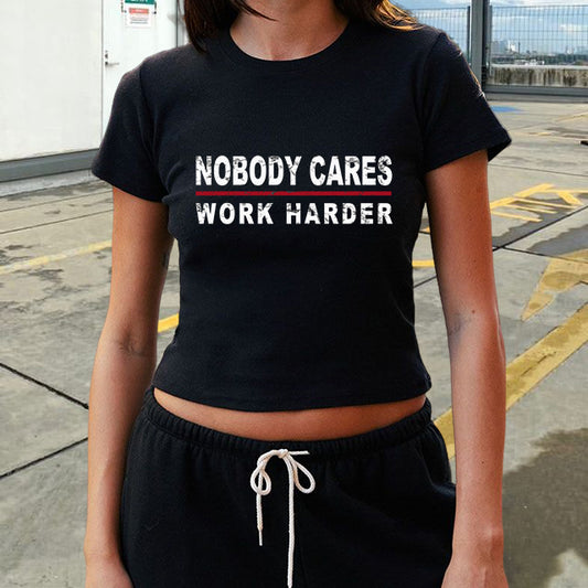 Lady's Inspirational Quotes Crop Tee