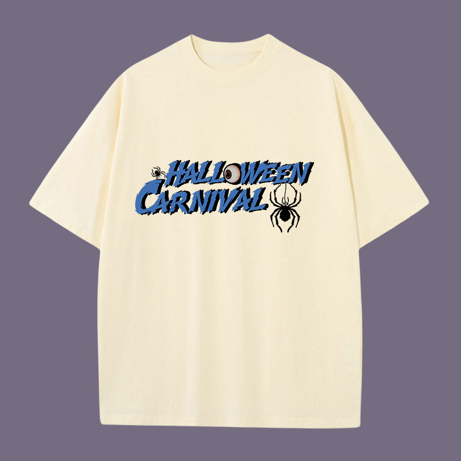 Halloween Spider Print Women's Cotton T-shirt