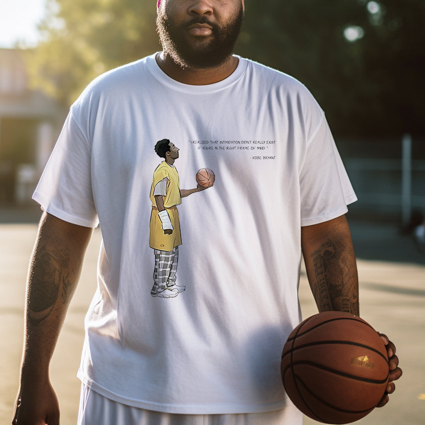 Motivational Quote Kobe Bryant Cartoon Print Big & Tall Fan Tee
