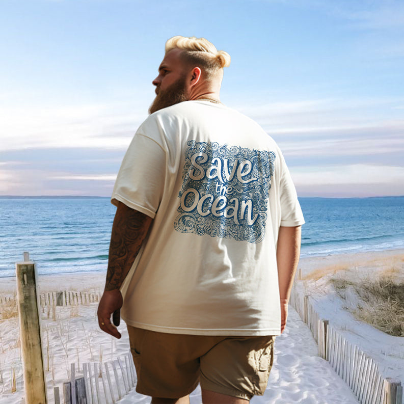 Ocean Defender Men's Wave Pattern T-shirt